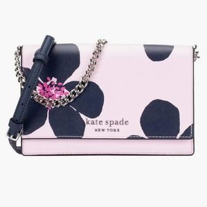 COPY - KATE SPADE Convertible Crossbody Cameron Grand Flora NWT Black and Pink